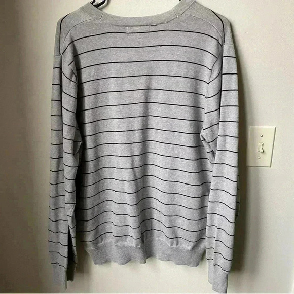 Merona Boys’ Large Striped Cardigan Sweater - Fits Women’s M/L - Picture 2 of 10